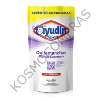 Lavandina para Ropa de blanco Ayudín Quitamanchas de doypack 400mL