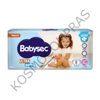 Pañal Babysec Ultra Soft XG de 8 unidades