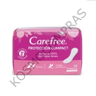 Protectores Diarios Carefree Protección Compact X 20 Un.
