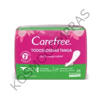 Protectores Diarios Carefree Todos Los Dias Tanga X 20 Un.