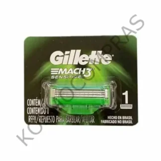Cartuchos Gillette para Afeitar Repuestos Mach3 para Cuerpo de 1 unidades sensitive