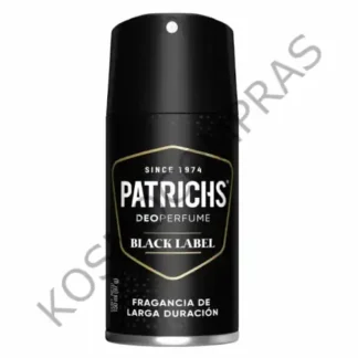 Desodorante Patrichs en Aerosol black label de 150mL