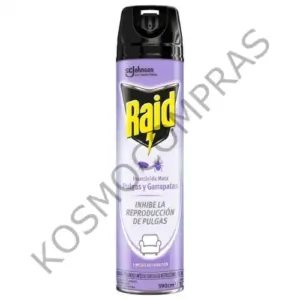 Insecticida Raid Extermina pulgas garrapatas en Aerosol de 360mL