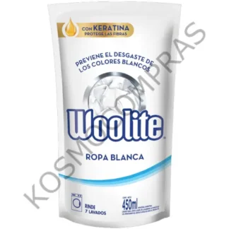 Jabón Líquido Ropa Extra Blanco Repuesto Woolite doypack 450 ml
