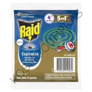 espirales raid mosquitos x4