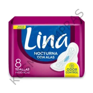 Toallas Higiénicas Femeninas Lina noche de 8 unidades