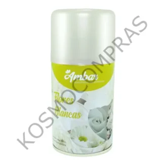Aromatizante de Ambientes Ambar Fragancia flores blancas en Aerosol de 280mL