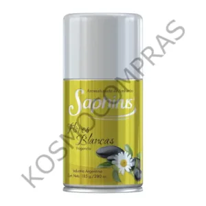 Aromatizante de Ambientes Saphirus Fragancia flores blancas en Aerosol de 280mL