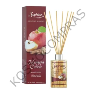 Aromatizante de Ambientes Saphirus Difusor Fragancia manzana cANELA de 125mL