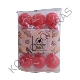 Velas Iluminarte rojas de 12 Unidades