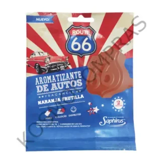 Aromatizante de Autos Saphirus Route 66 naranja frutilla