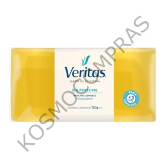Jabón de Tocador Veritas para Manos Glicerina Sin Perfume de 120g